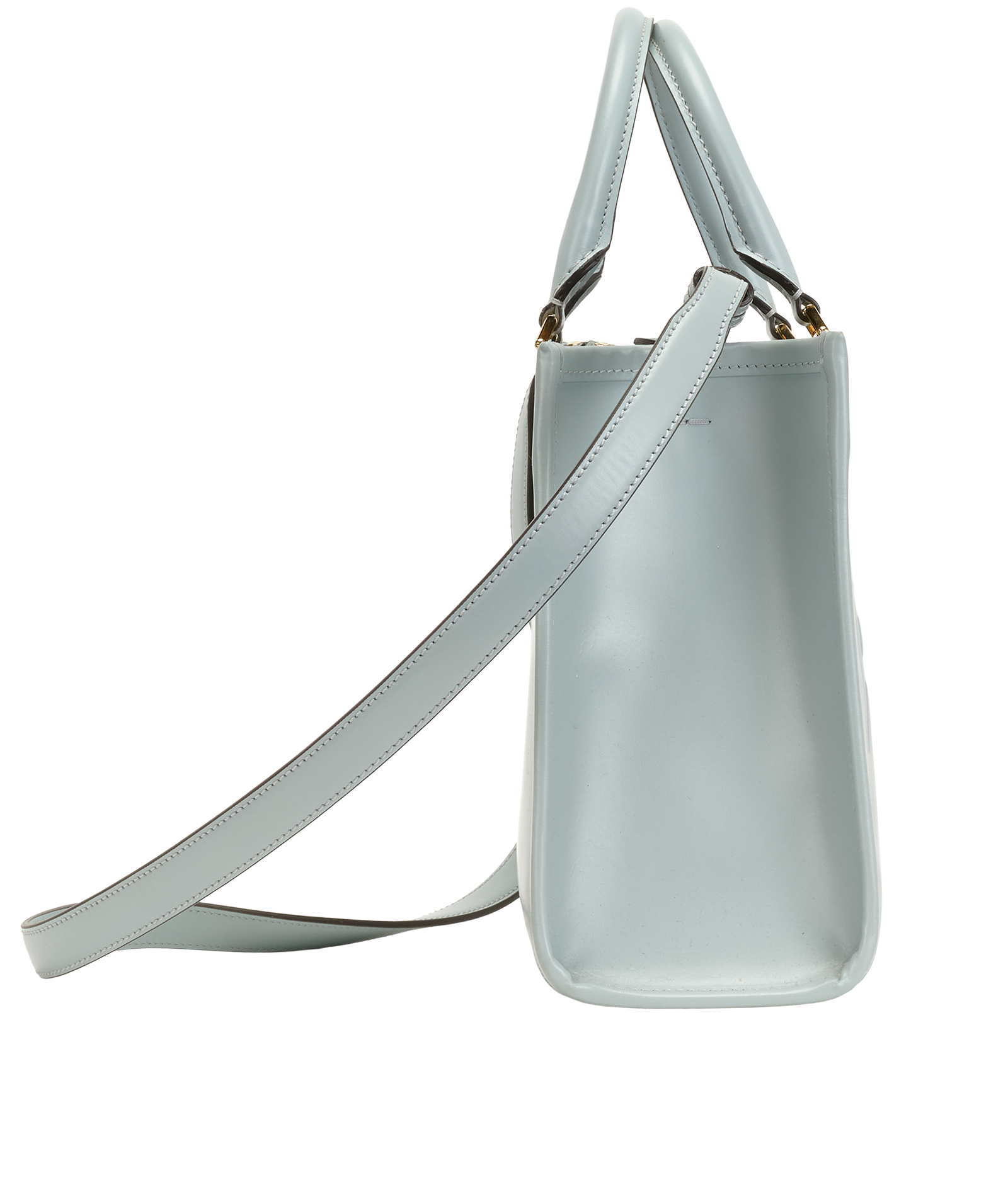 Sunshine Small Shopper, &pound;650, Handbags, Blue, Leather, Side view